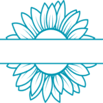 Symbole tournesol turquoise